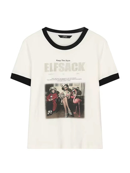 T-Shirt Ringer Foto Vintaj