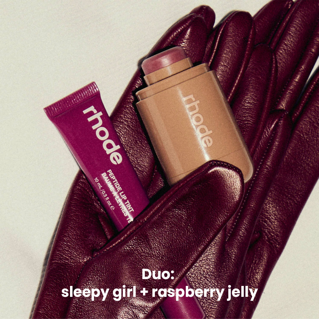 Rhode Duo Pemerah Pipi Poket + Pewarna Bibir Peptida