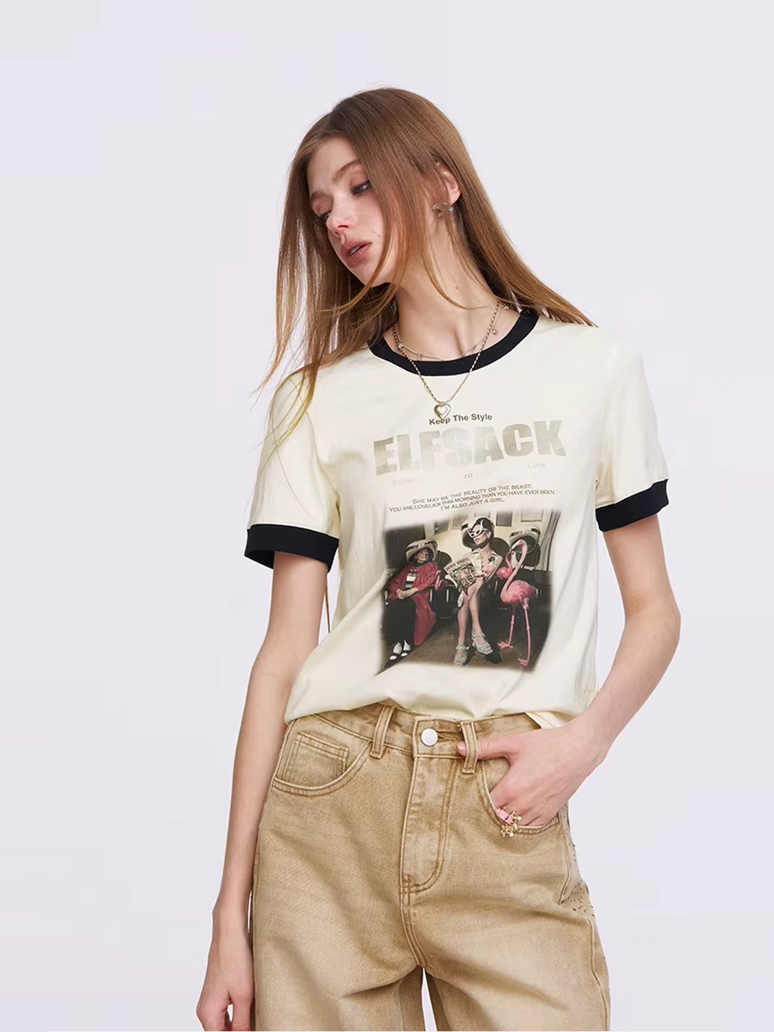 T-Shirt Ringer Foto Vintaj