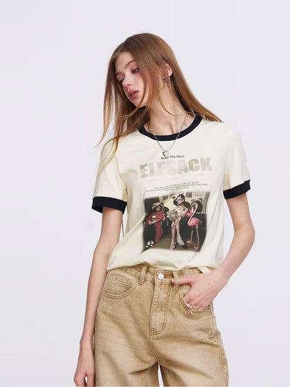 T-Shirt Ringer Foto Vintaj